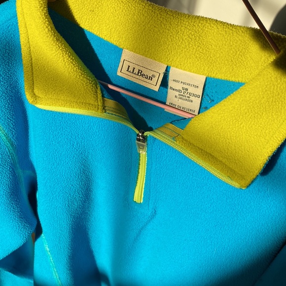 LL Bean poly quarter zip fleece - girls S/8 - Picture 8 of 9